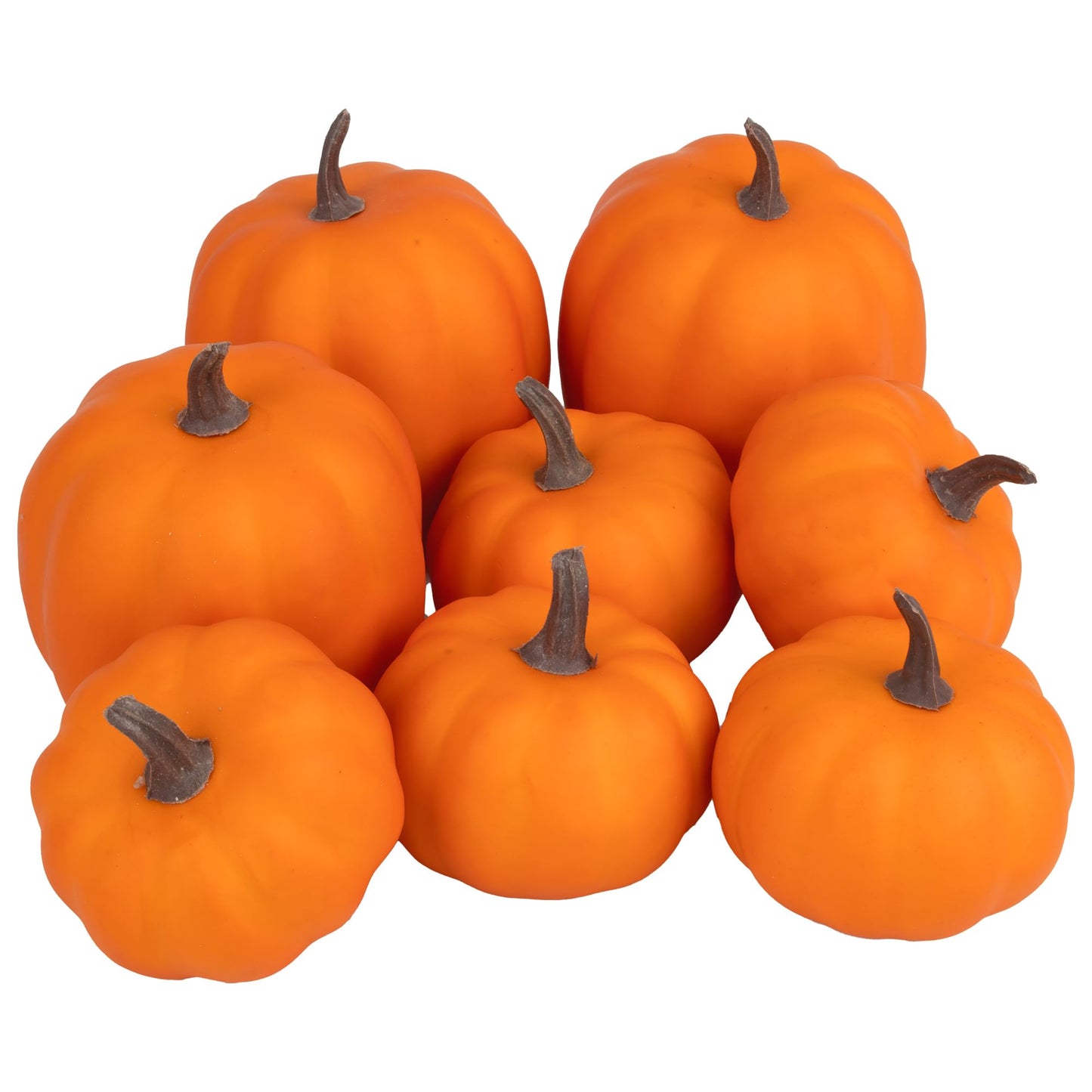 Orange Artificial Pumpkins, Harvest Decor Foam Pumpkin